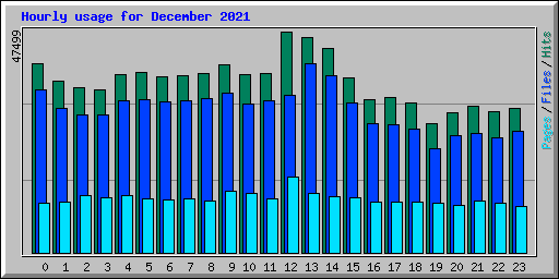 Hourly usage for December 2021