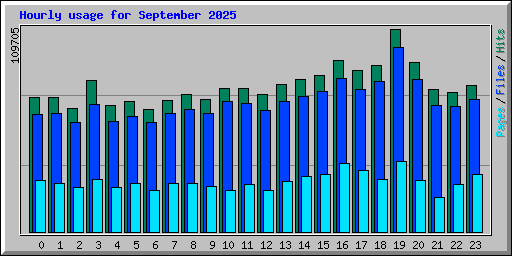 Hourly usage for September 2025