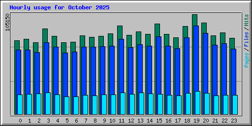 Hourly usage for October 2025