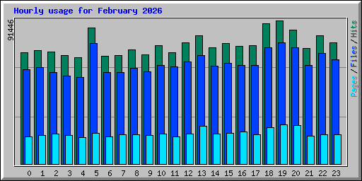 Hourly usage for February 2026