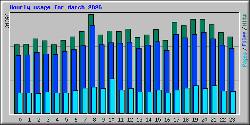 Hourly usage for March 2026